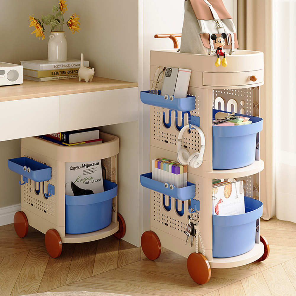 【AOTTO】三層洞洞板抽屜式收納置物架(AS-216)