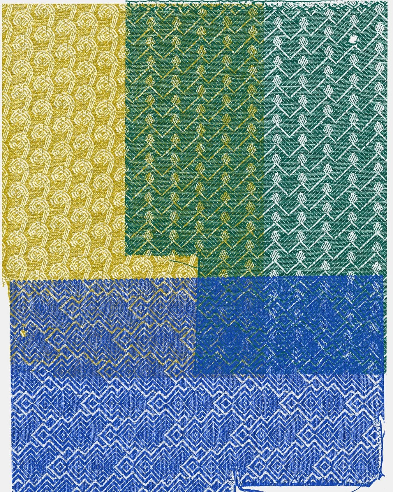 Pattern 茶巾＿芥末黃