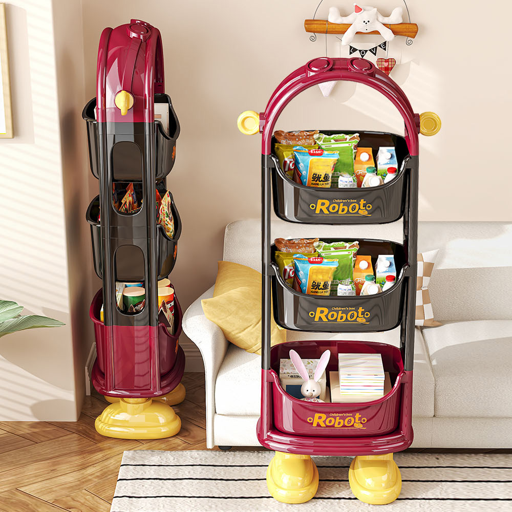 【AOTTO】多巴胺童趣三層收納置物架(AS-215)