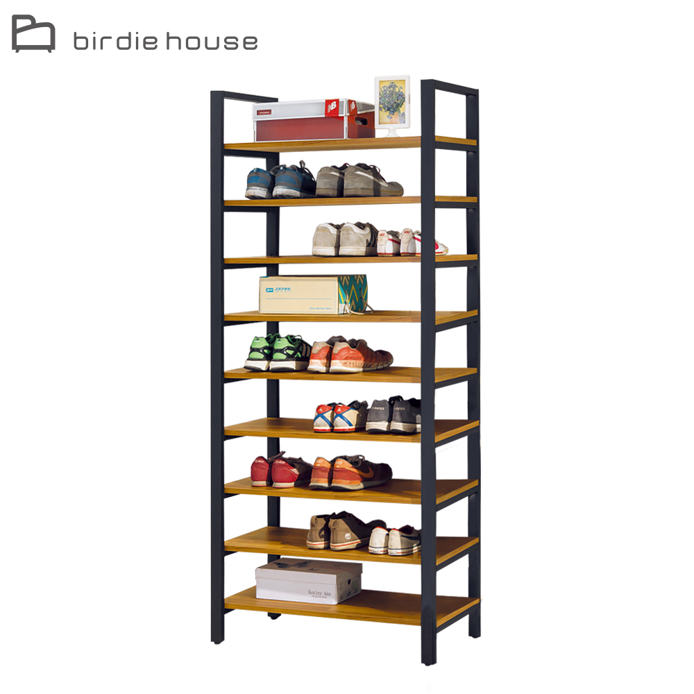 柏蒂家居-庫珀工業風2.7尺工業風高鞋架/展示置物架