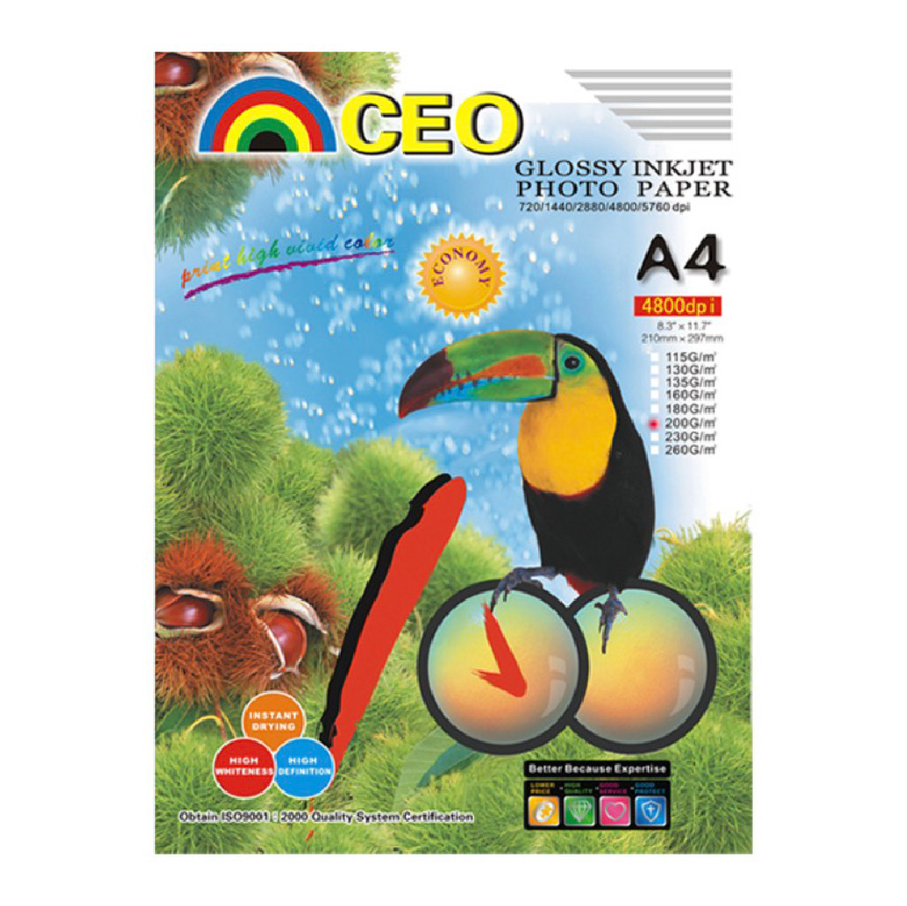 A4相片紙 200/230gsm防水高光相紙 噴墨印表機專用 A4相紙 4R相片