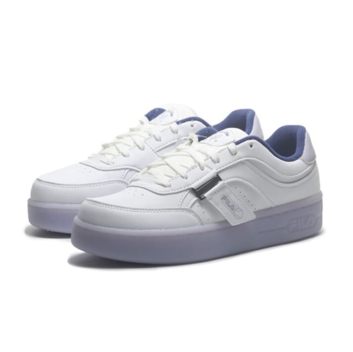 【下殺↘ $1290】FILA 休閒鞋 JELLY 白紫 果凍底 復古 緞帶 女 5C336Y194