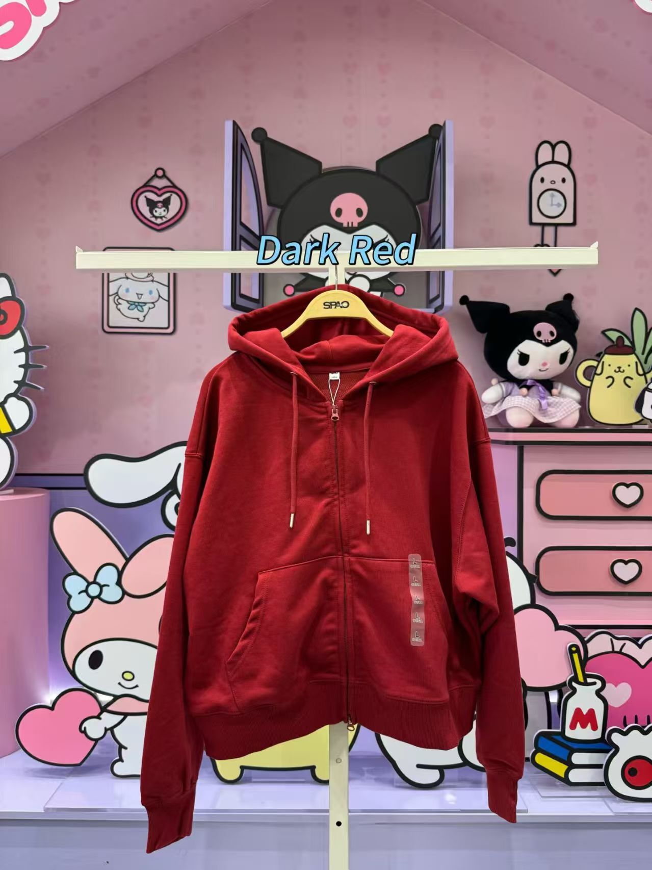 韓國代購 SPAO 短款拉鏈連帽衛衣SPMZG23G01