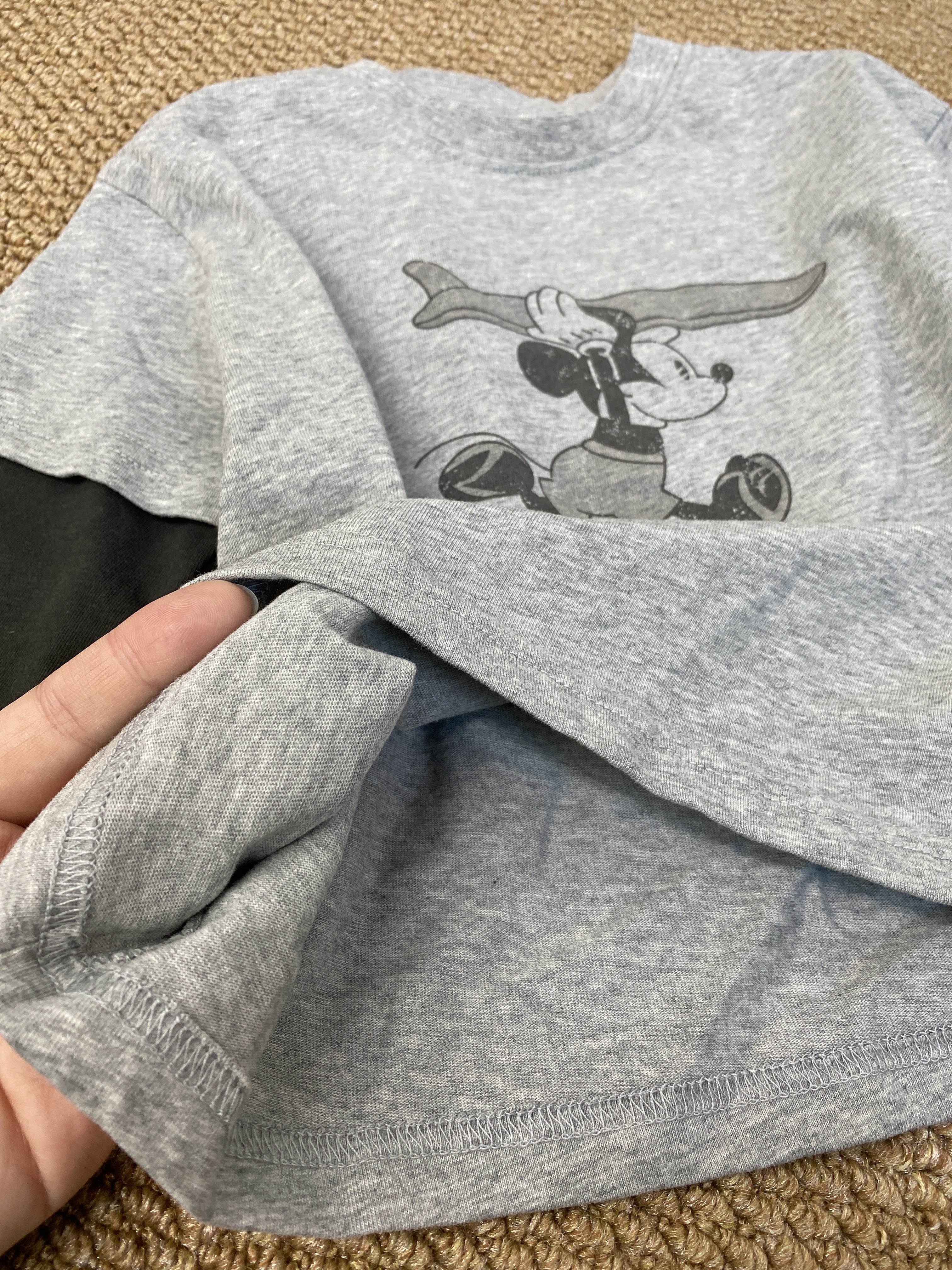 A04165米奇假兩件上衣