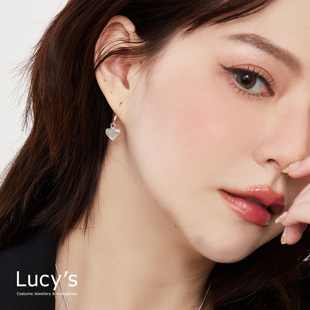 925純銀 珍心光影 耳勾耳環 (二色) (108868/108869)