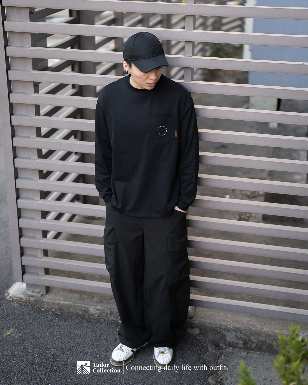 #預購 SBG套裝 圓弧印花口袋吸濕排汗長T+完美版型立體口袋彎刀長褲