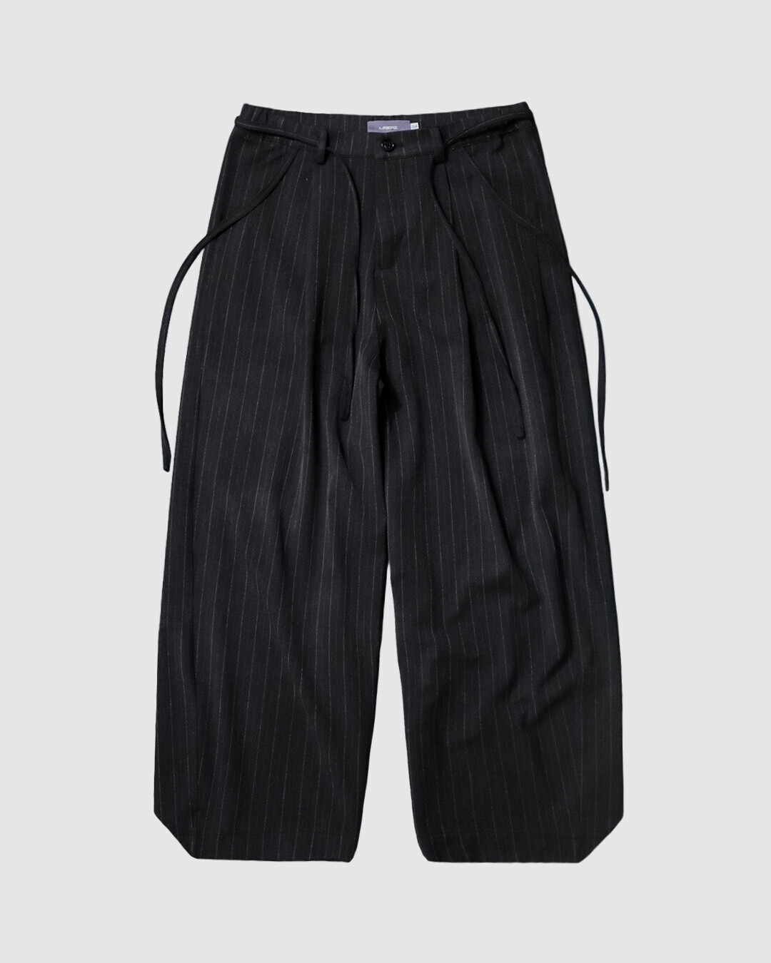 Lisen2 Striped pleated wide trousers