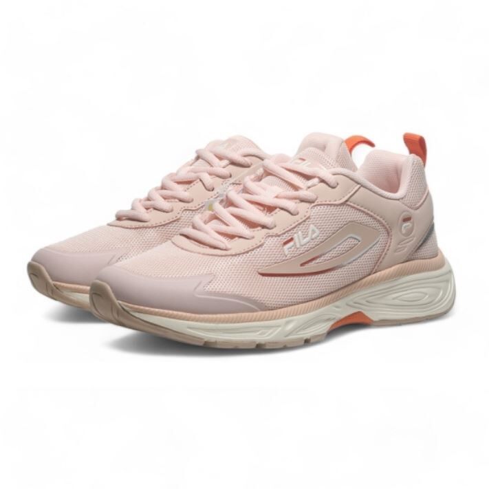【下殺↘ $1290】FILA 慢跑鞋 FALCON 粉橘白 透氣 運動鞋 女 5J302Y661