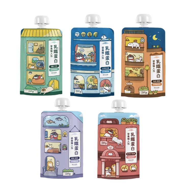 貓有話說｜乳鐵蛋白主食餐包120g｜全齡貓