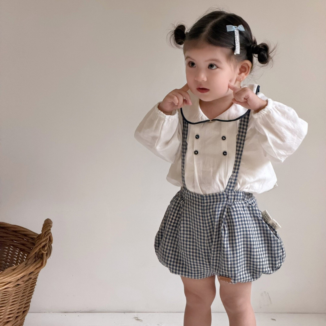 26春 格紋滾邊吊帶套裝