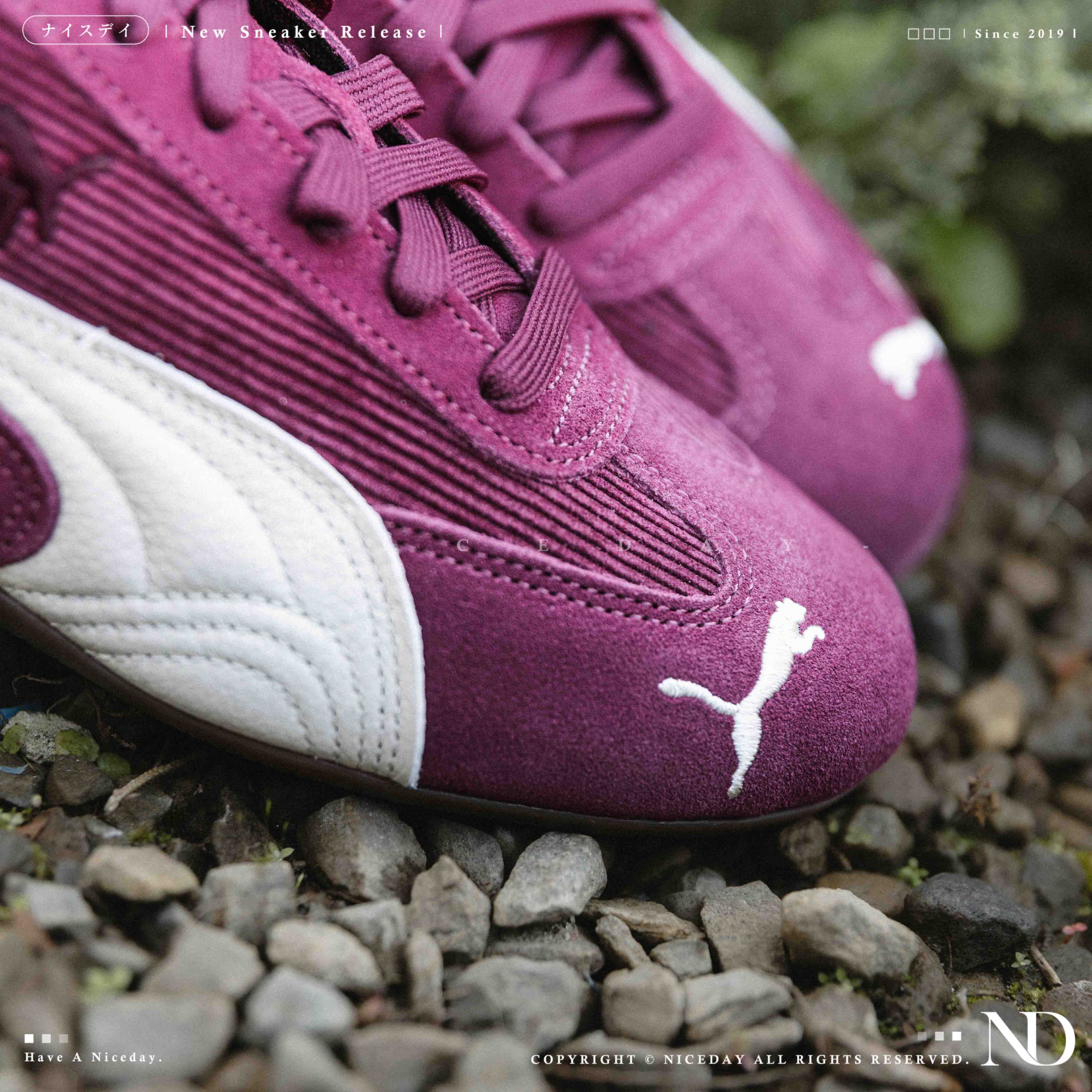 NICEDAY 現貨 PUMA Speedcat Corduroy 酒紅 麂皮 紫紅 賽車鞋 燈芯絨 407720-01