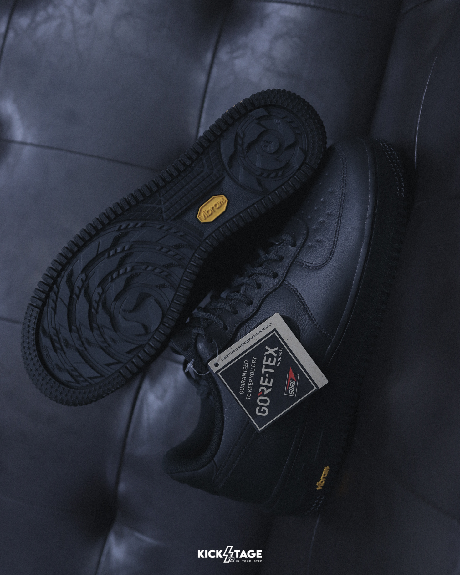 男鞋 NIKE AIR FORCE 1 GTX GORE-TEX Vibram 黃金大底 黑色 防水 皮革 低筒 休閒鞋【HV5953-001】AF1 BAF1