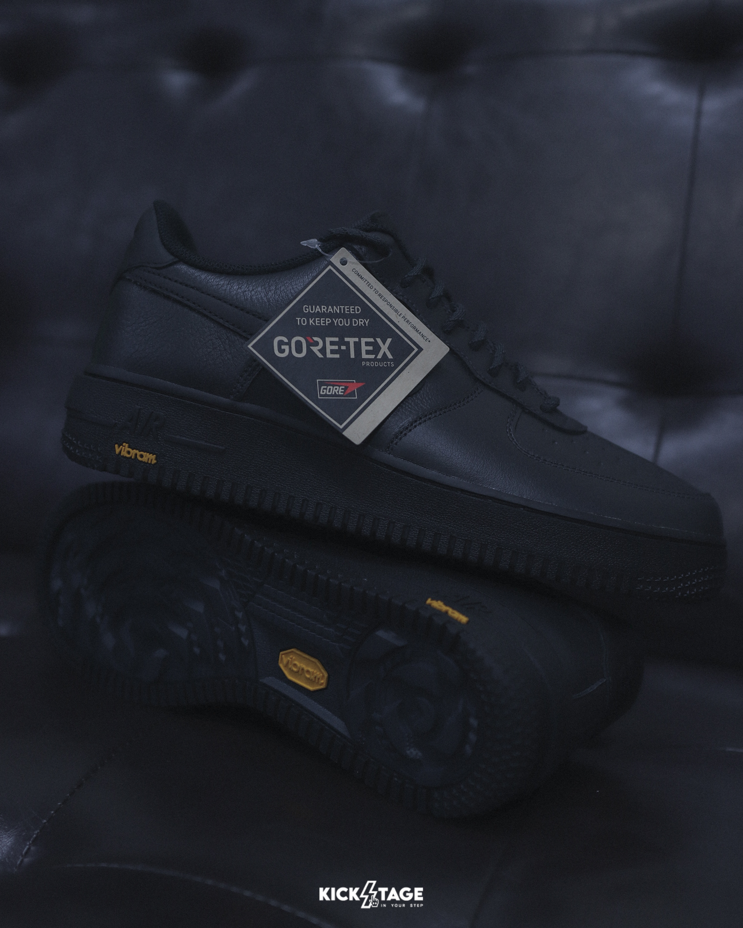 男鞋 NIKE AIR FORCE 1 GTX GORE-TEX Vibram 黃金大底 黑色 防水 皮革 低筒 休閒鞋【HV5953-001】AF1 BAF1