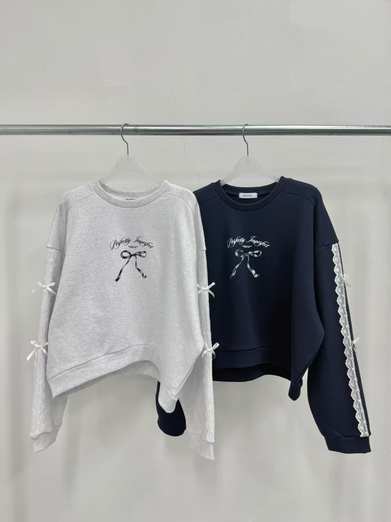 MS5404 Y2K蝴蝶結蕾絲衛衣