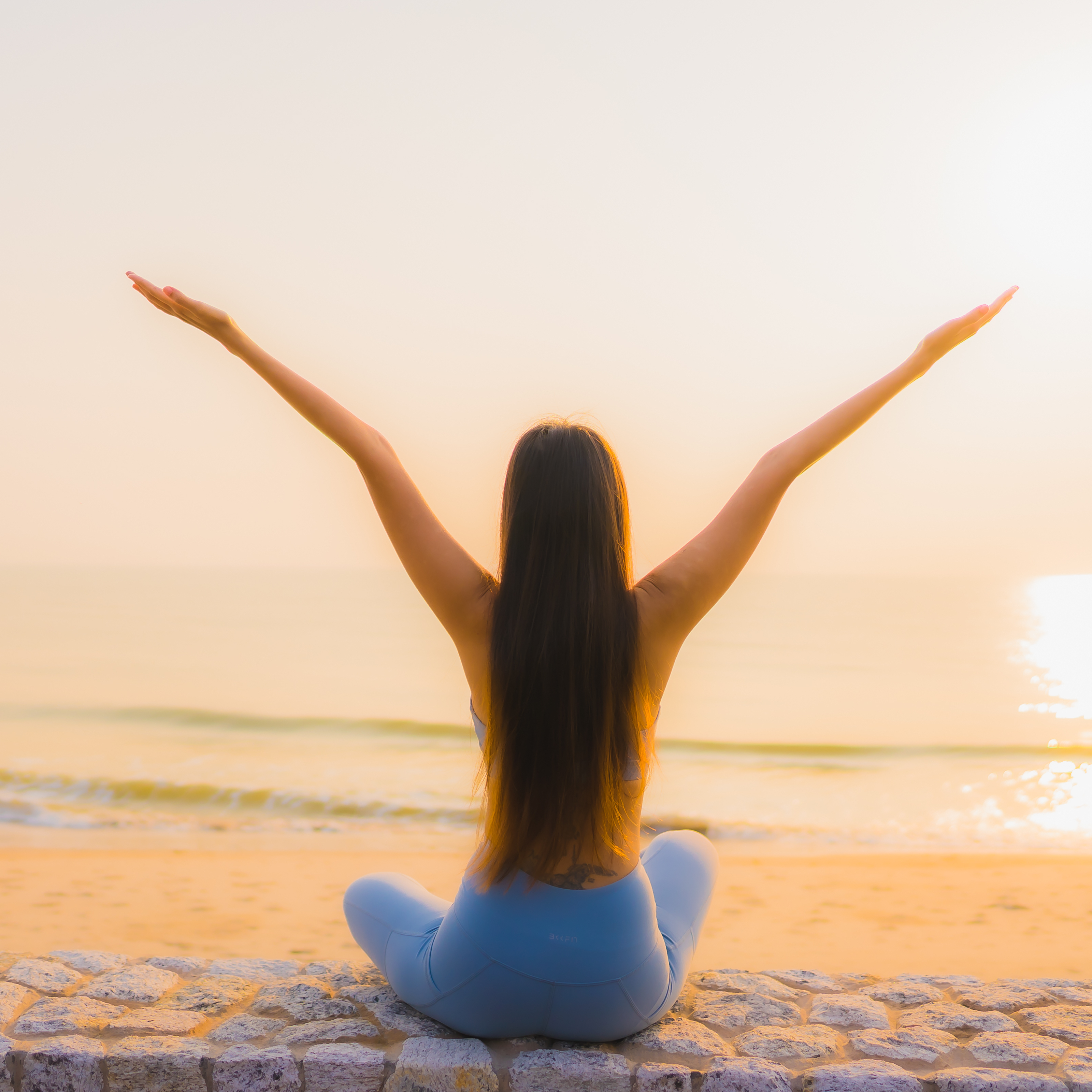 伸展四肢以放鬆身體