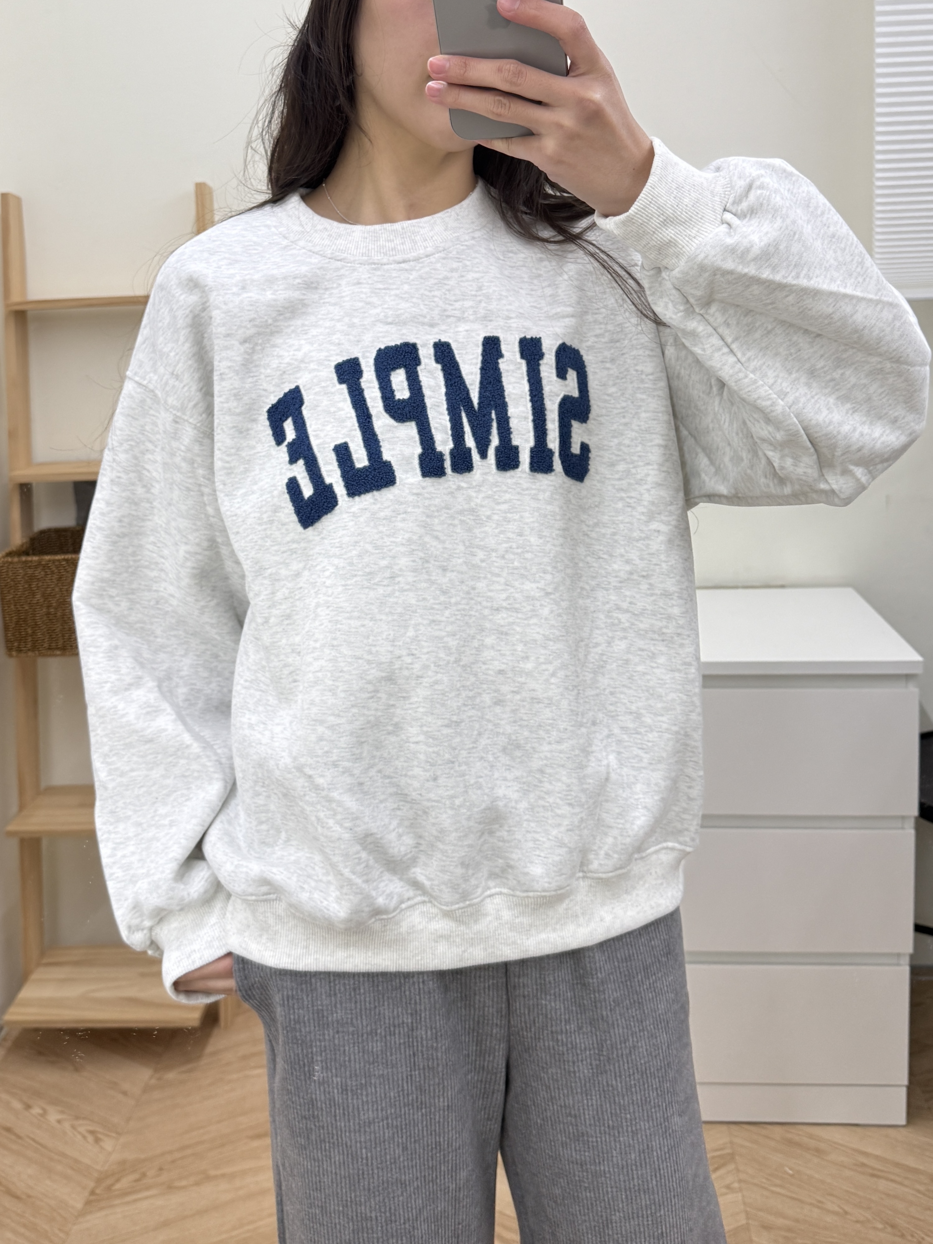 simple刺繡大學T*2色