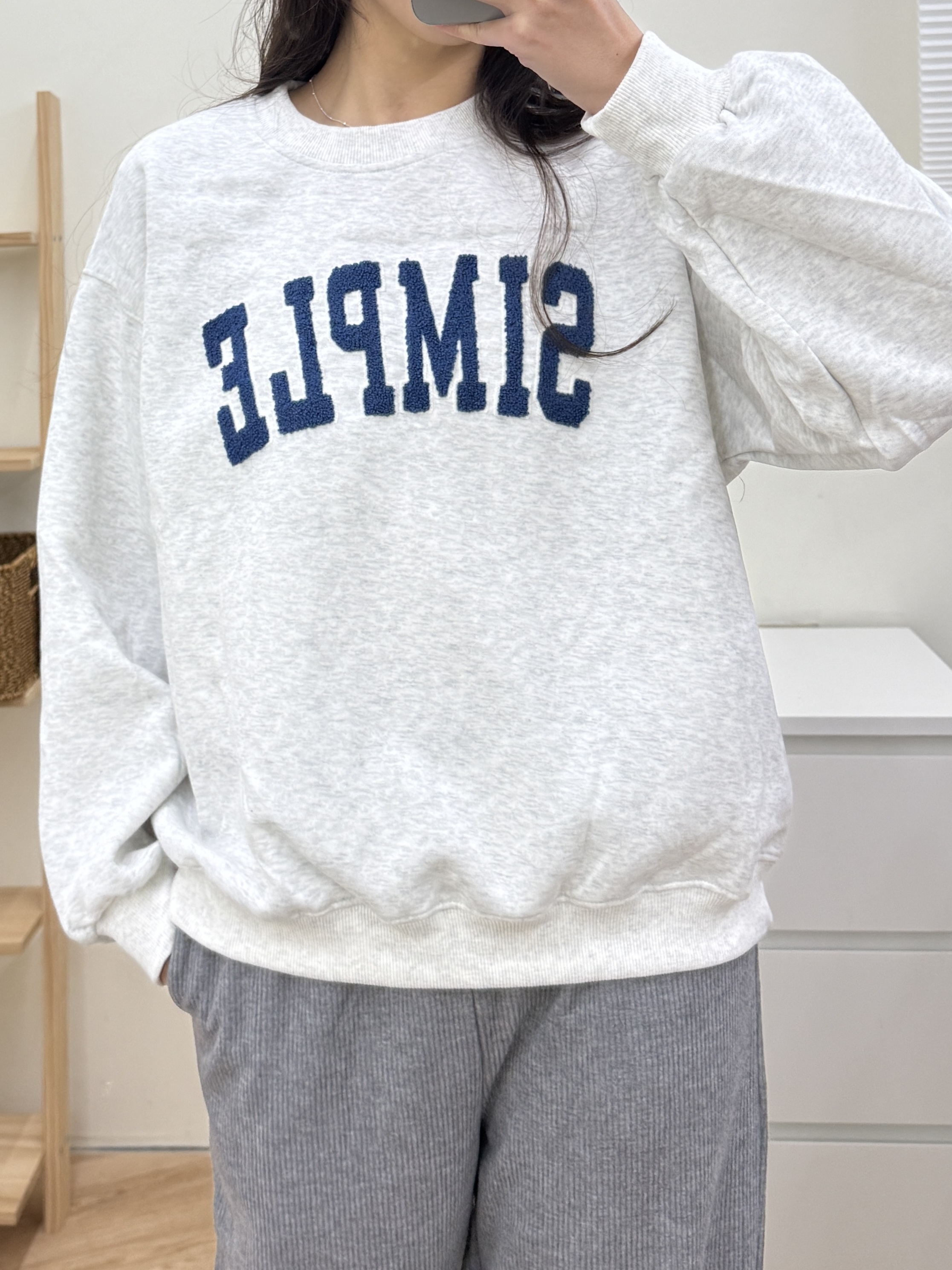 simple刺繡大學T*2色