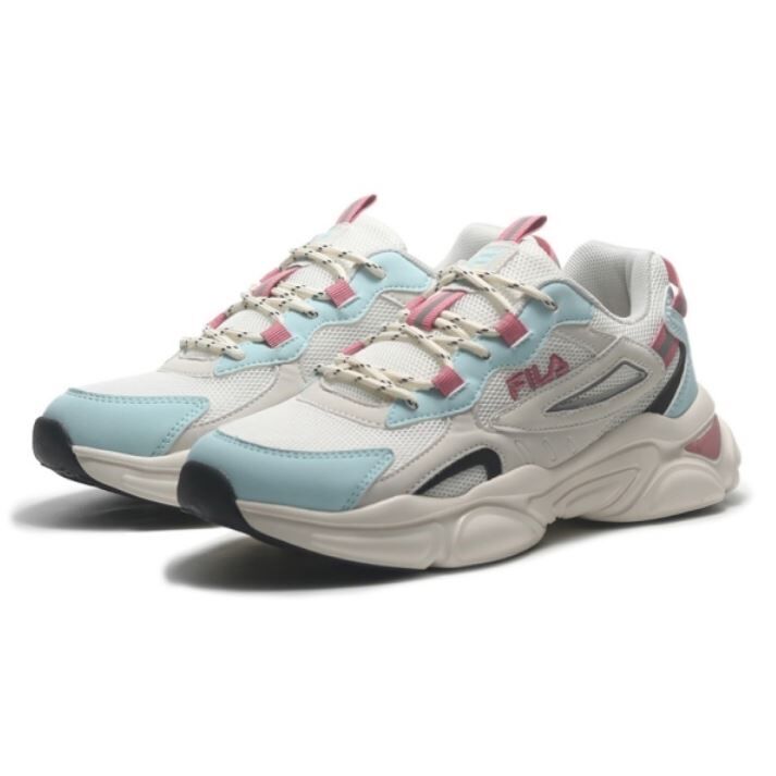 【下殺↘ $1290】FILA 休閒鞋 GOTHIC 白藍粉 拼接 復古 運動 老爹鞋 女 5J306Y132
