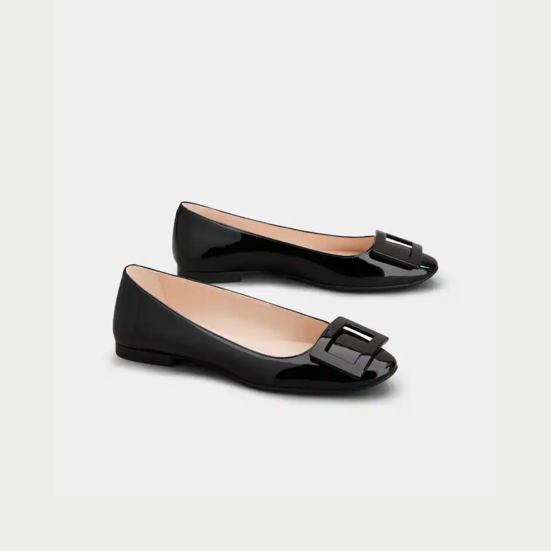 1FF0101-297 [ROGER VIVIER] U Look Ballerinas In Patent Leather Black (SS26) #RVW66834910D1PB999 (S-EU-E)