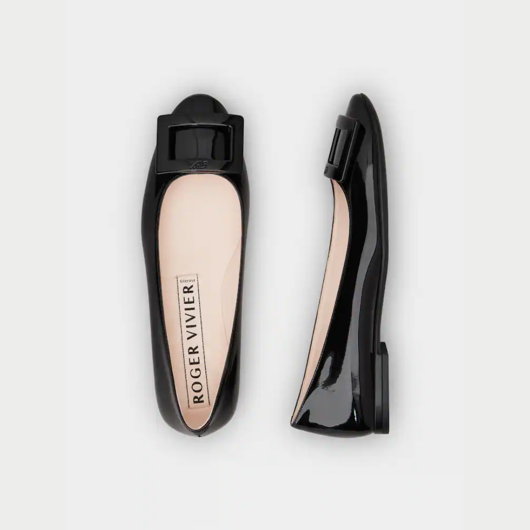 1FF0101-297 [ROGER VIVIER] U Look Ballerinas In Patent Leather Black (SS26) #RVW66834910D1PB999 (S-EU-E)