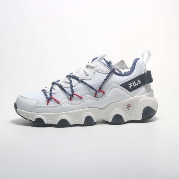 【下殺↘ $1290】FILA 休閒鞋 GEOMETRY 白藍紅 厚底 復古 老爹鞋 女 5J322Y131