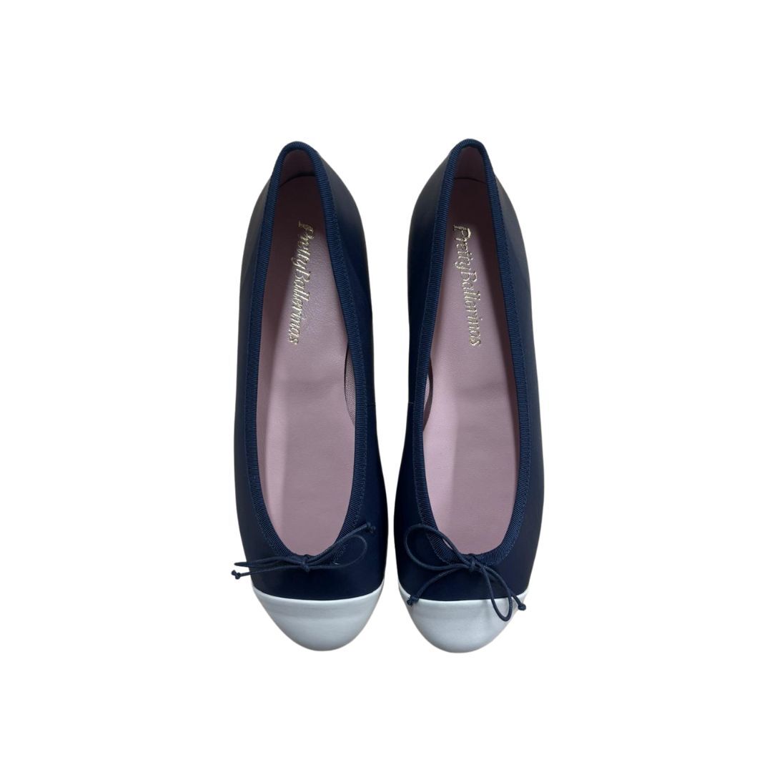 1PB1113-507 PRETTY BALLERINAS Nicole Leather Ballet Flats Navy #50320_001 (S-EU-E)