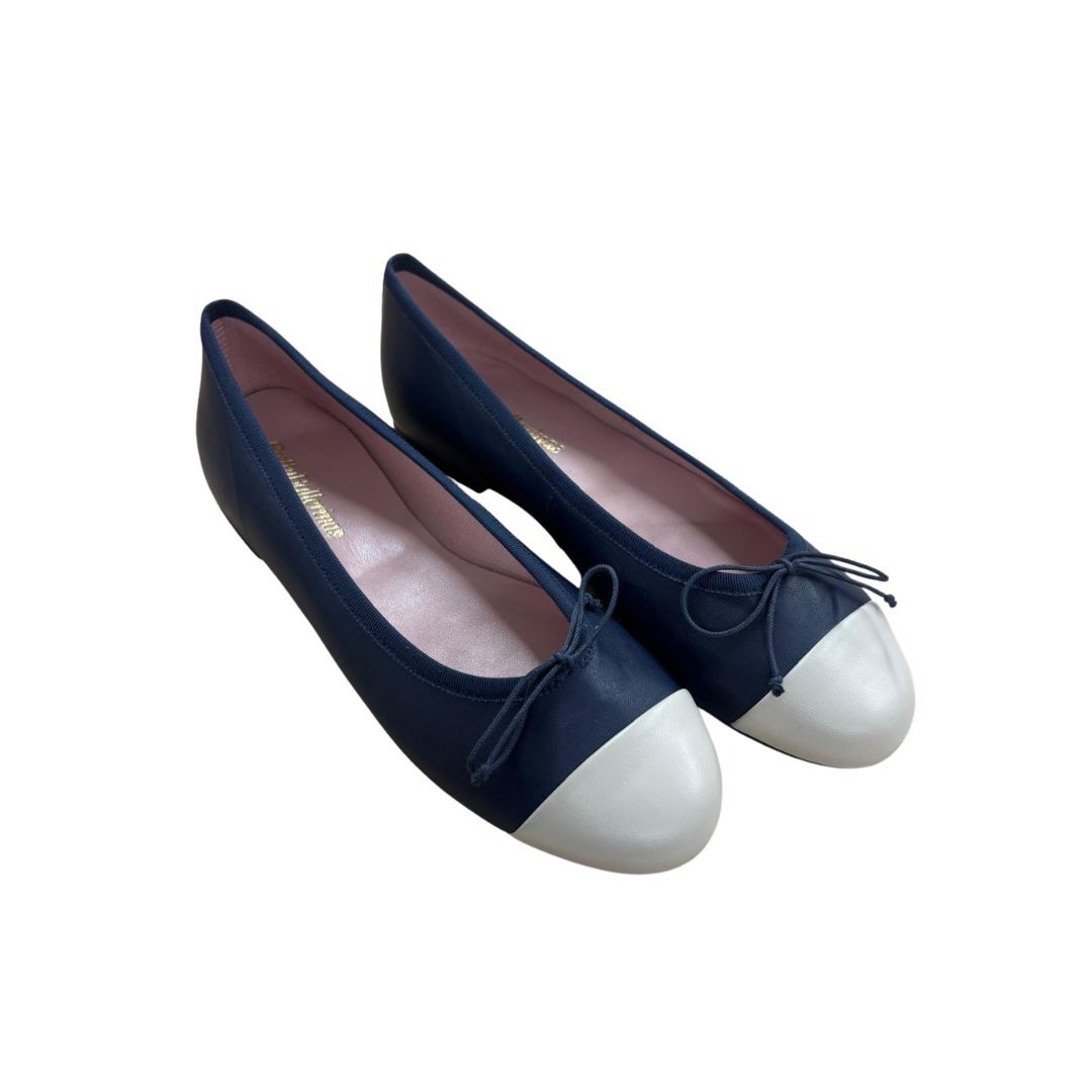 1PB1113-507 PRETTY BALLERINAS Nicole Leather Ballet Flats Navy #50320_001 (S-EU-E)
