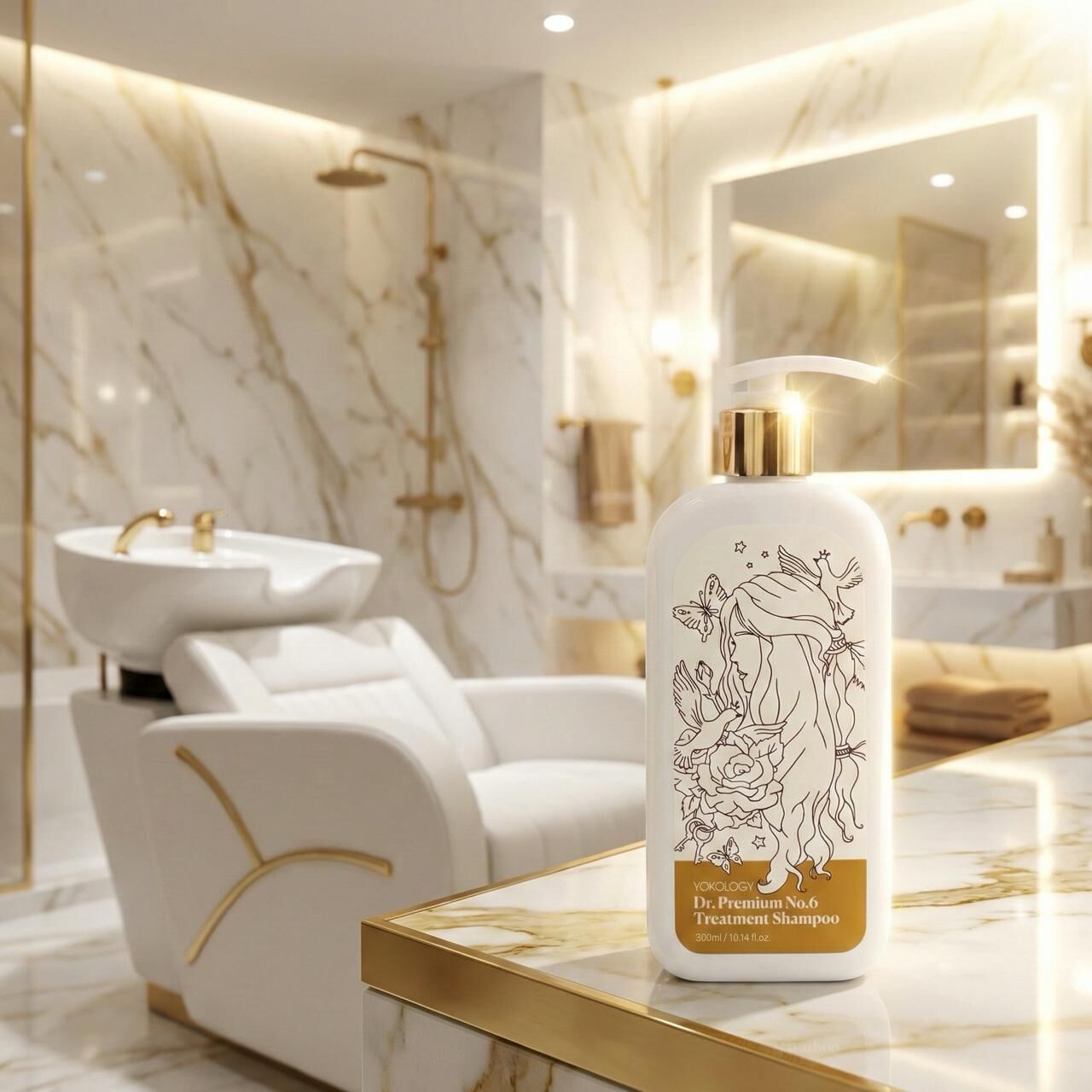 YOKOLOGY x 韓國No.1 cGMP髮品大廠 Dr. Premium No.6 Treatment Shampoo 「髮仙洗」專業保養級•防脫育髮洗髮液（300ml）