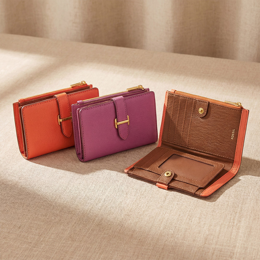 Emery 真皮金釦多功能短夾 (兩色可選)