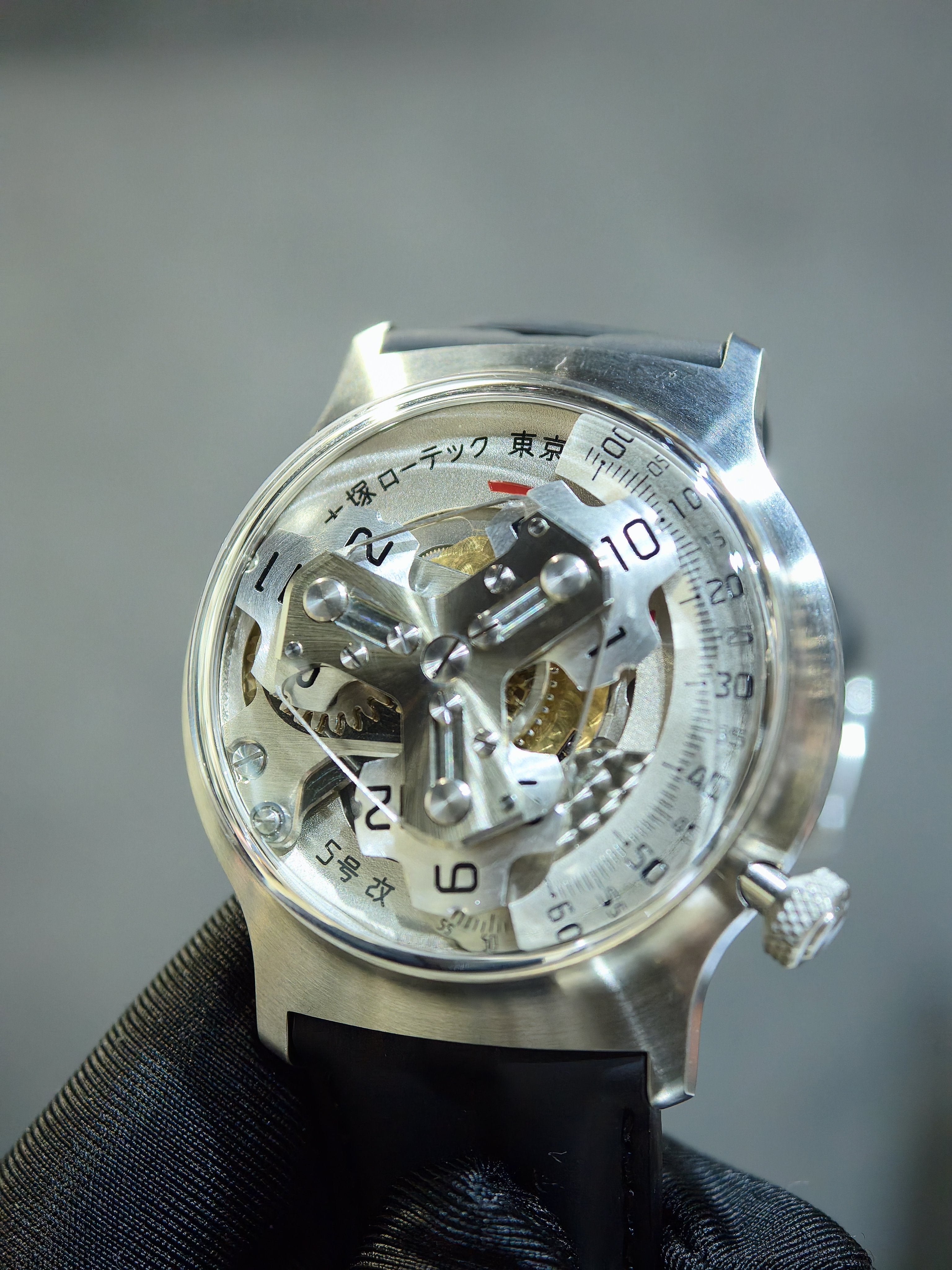 BRAND NEW  Ōtsuka Lōtec No.5 Kai ( 5号改) SILVER DAIL CALFSKIN STRAP 40 MM