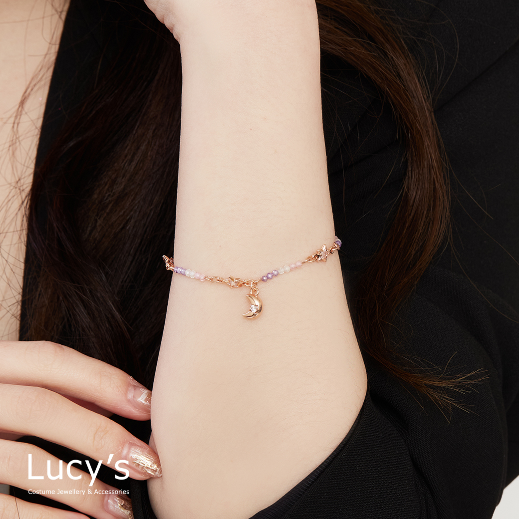 粉紫星月 手鍊 (二色) (127013/127014)
