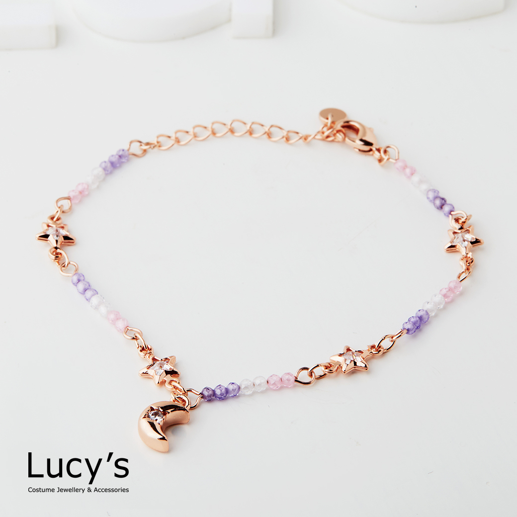 粉紫星月 手鍊 (二色) (127013/127014)