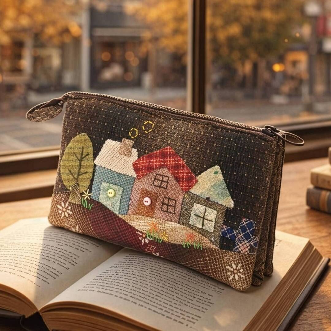 一起生活的小風景｜五層拼布拉鍊包【成品包】