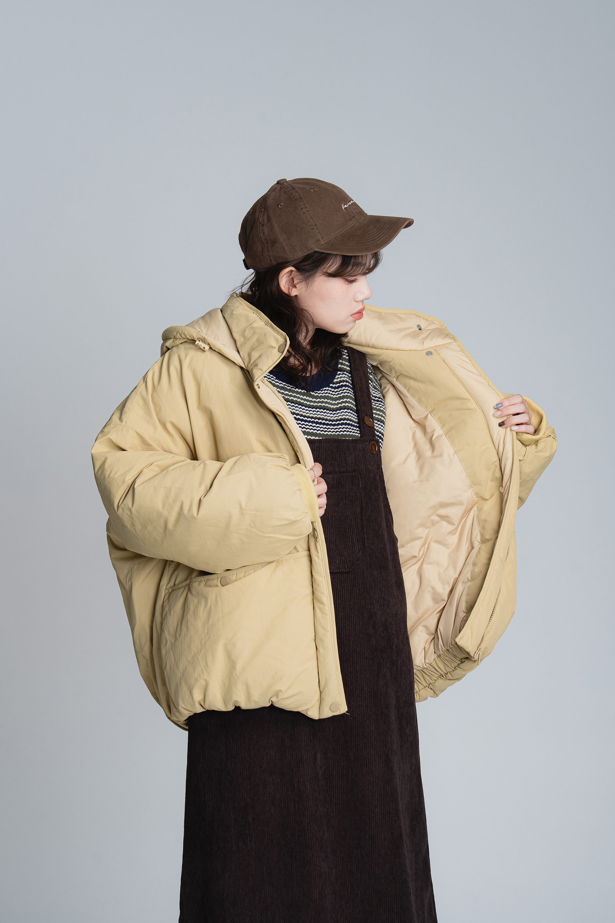 基本款鋪棉連帽外套 2色