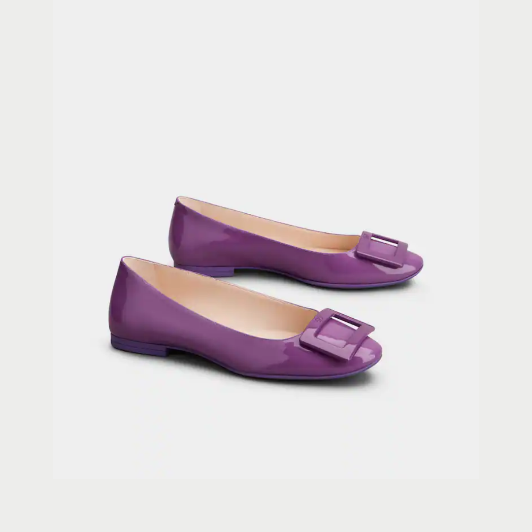 1FF0101-300 [ROGER VIVIER] U Look Ballerinas In Patent Leather Violet (SS26) #RVW66834910D1PL237 (S-EU-E)