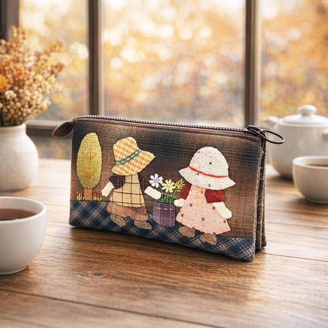 兩小無猜的紀念｜五層拼布拉鍊包【成品包】