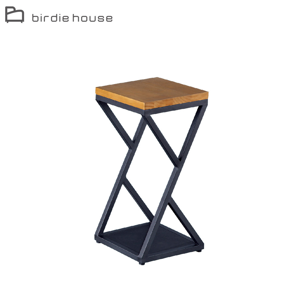 柏蒂家居-利奧工業風方型花架/玄關桌/置物收納架-低