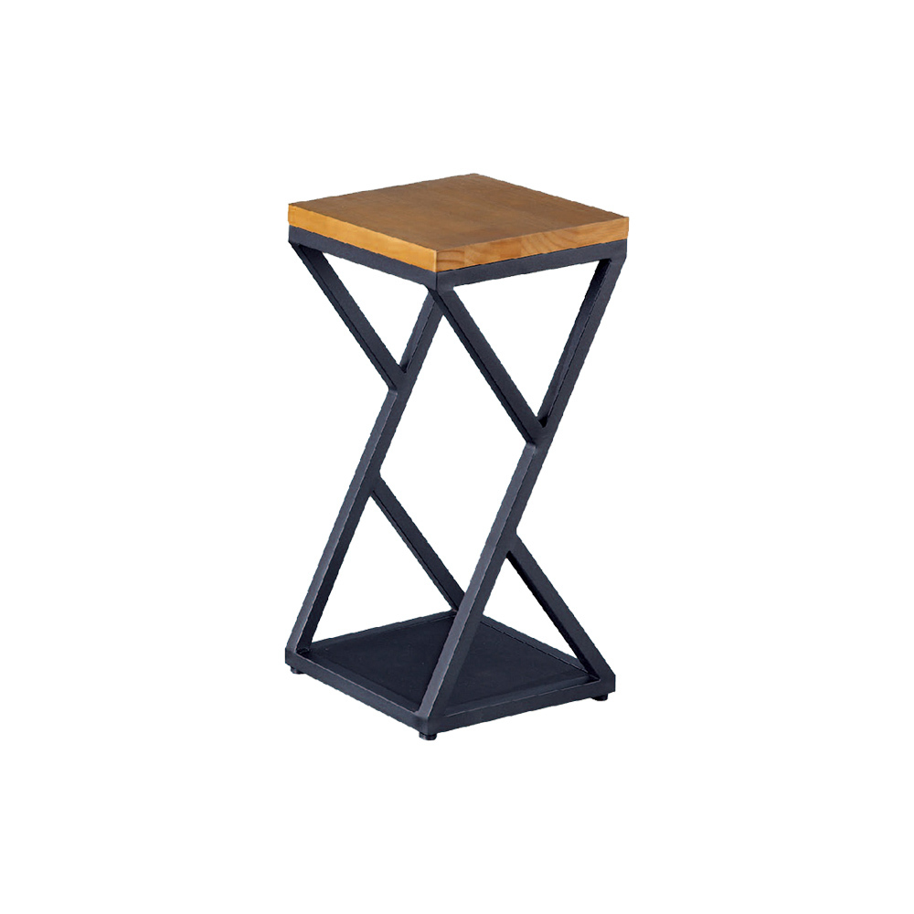 柏蒂家居-利奧工業風方型花架/玄關桌/置物收納架-低