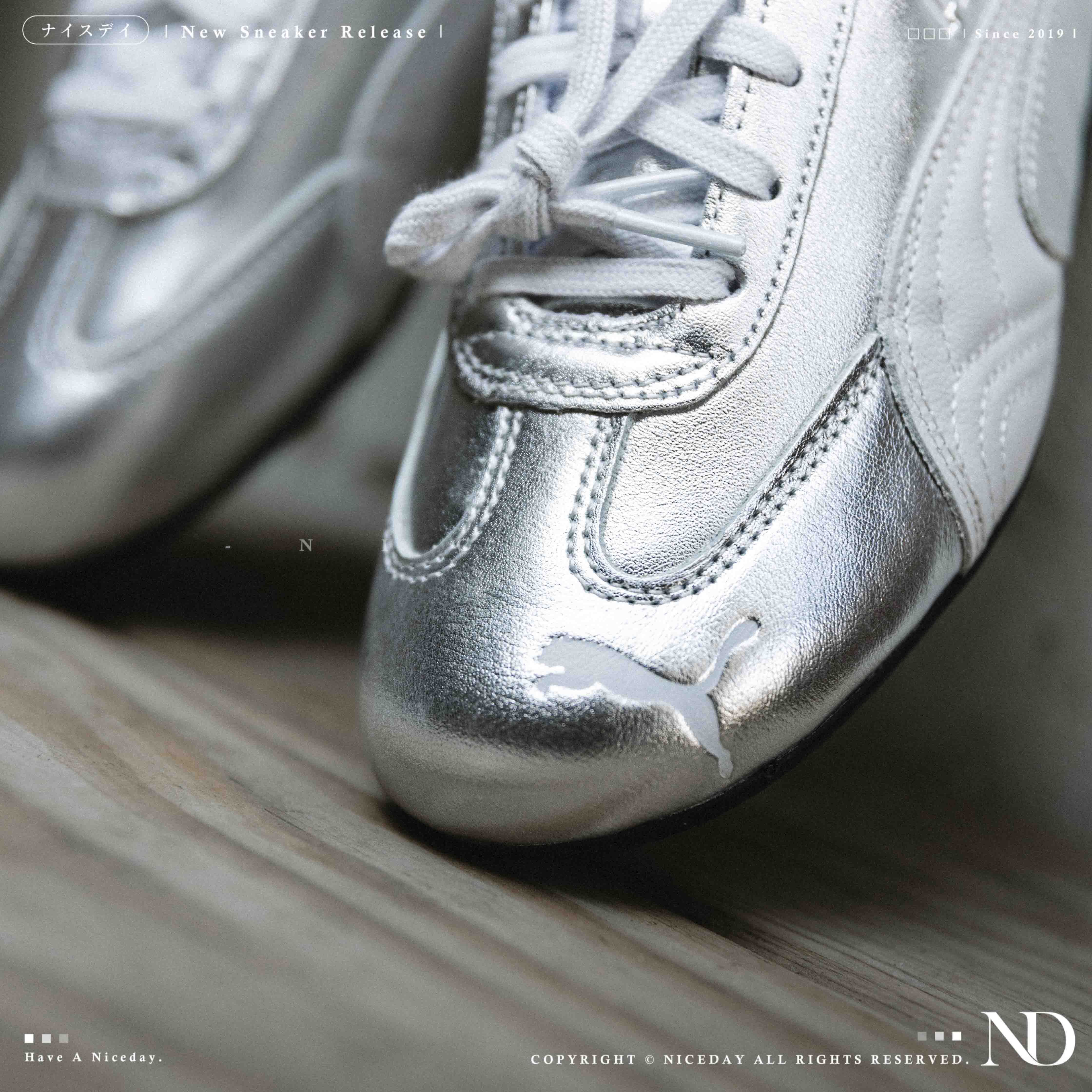 NICEDAY 現貨 Puma Speedcat Silver Black 黑銀 金屬銀 銀黑 銀灰賽車鞋 406881-01