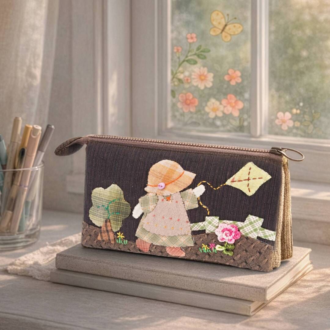 在故事裡長大的我們｜五層拼布拉鍊包【成品包】