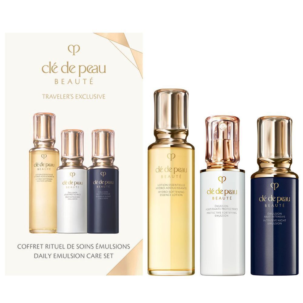 Clé de Peau Beauté 肌膚之鑰 CPB 賦活保濕基礎護理滋潤精華水日夜乳三件套(170ml+125ml+125ml) 免稅店套裝 [平行進口]