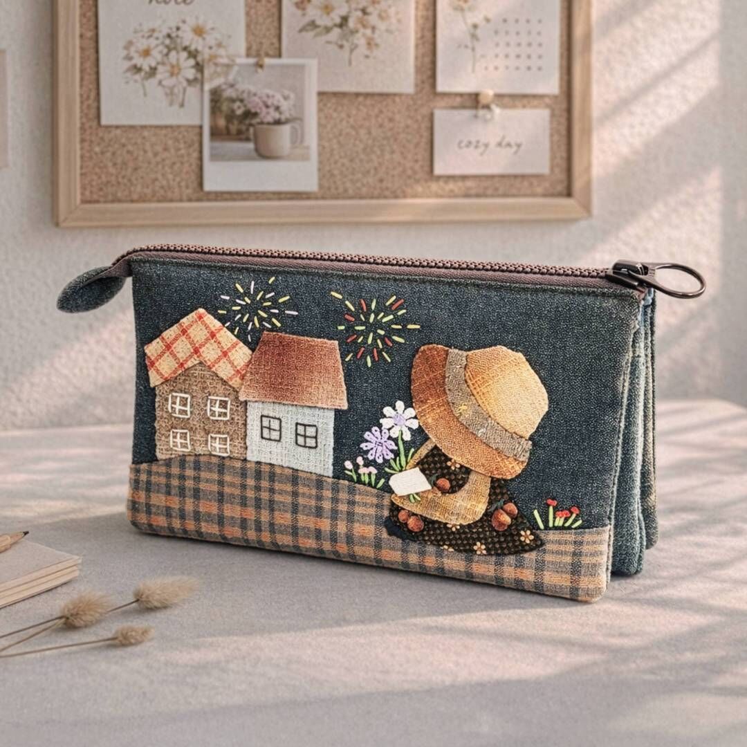 走過的那些片段｜五層拼布拉鍊包【成品包】