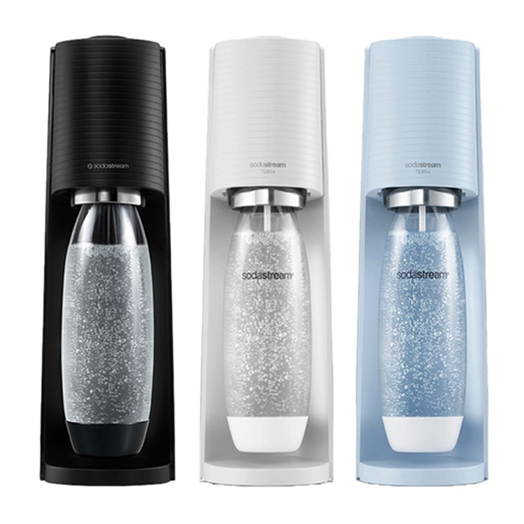 SodaStream TERRA 快扣機型氣泡水機(環保黑/純淨白/迷霧藍)