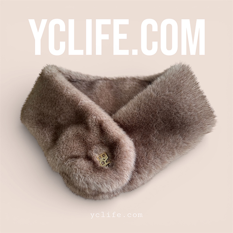 微奢感精緻毛絨圍領