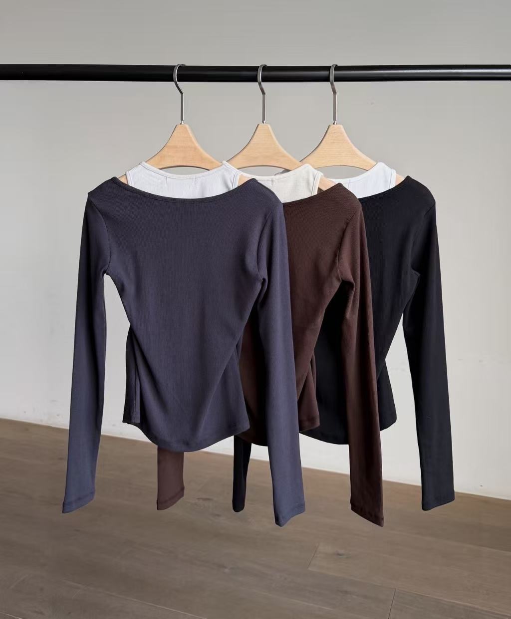 RD2609 假兩件修腰Top