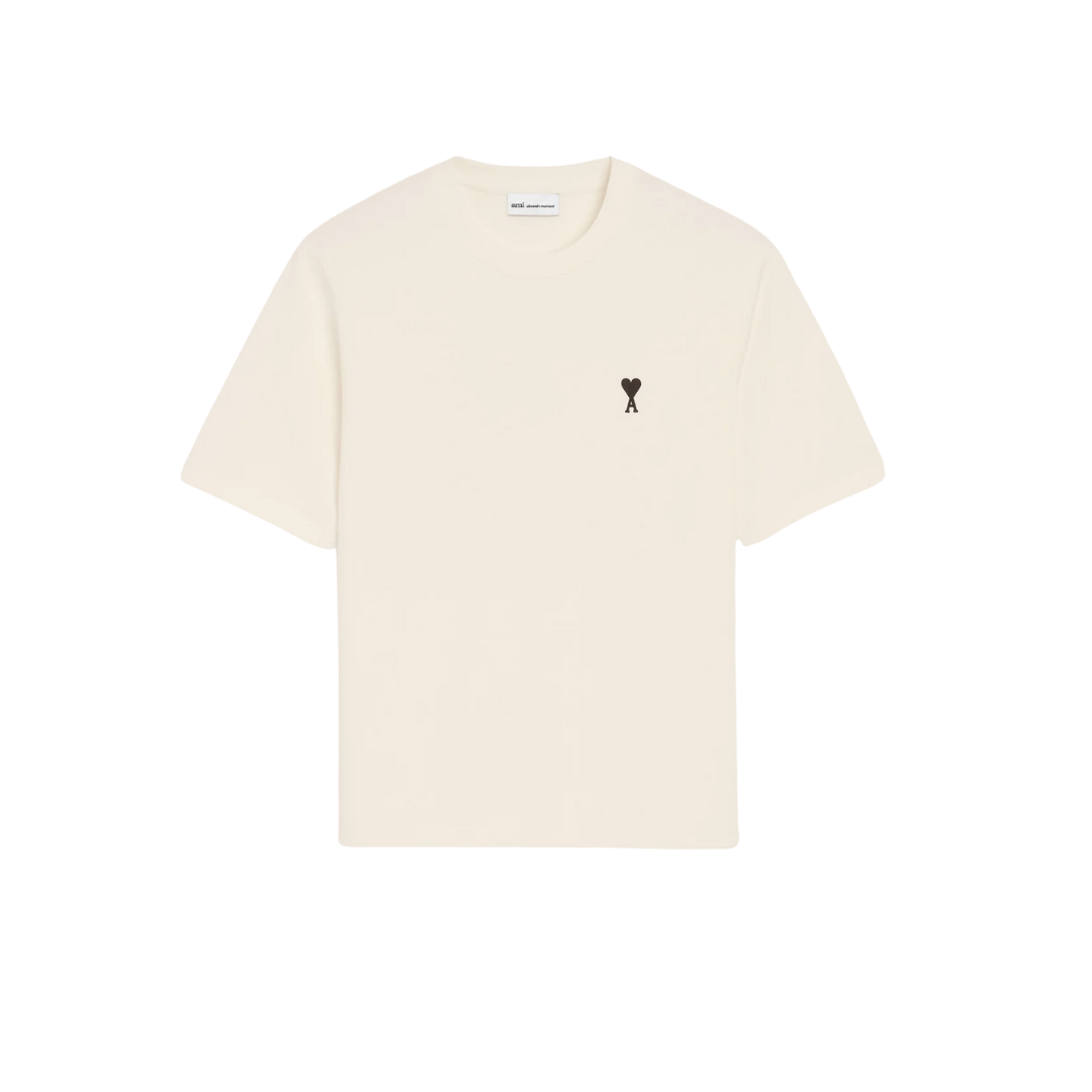 1FF0101-248 [AMI PARIS] Cotton Place Des Victoires Print T-shirt White (SS26) #UTS387.726.136 (C-EU-E)