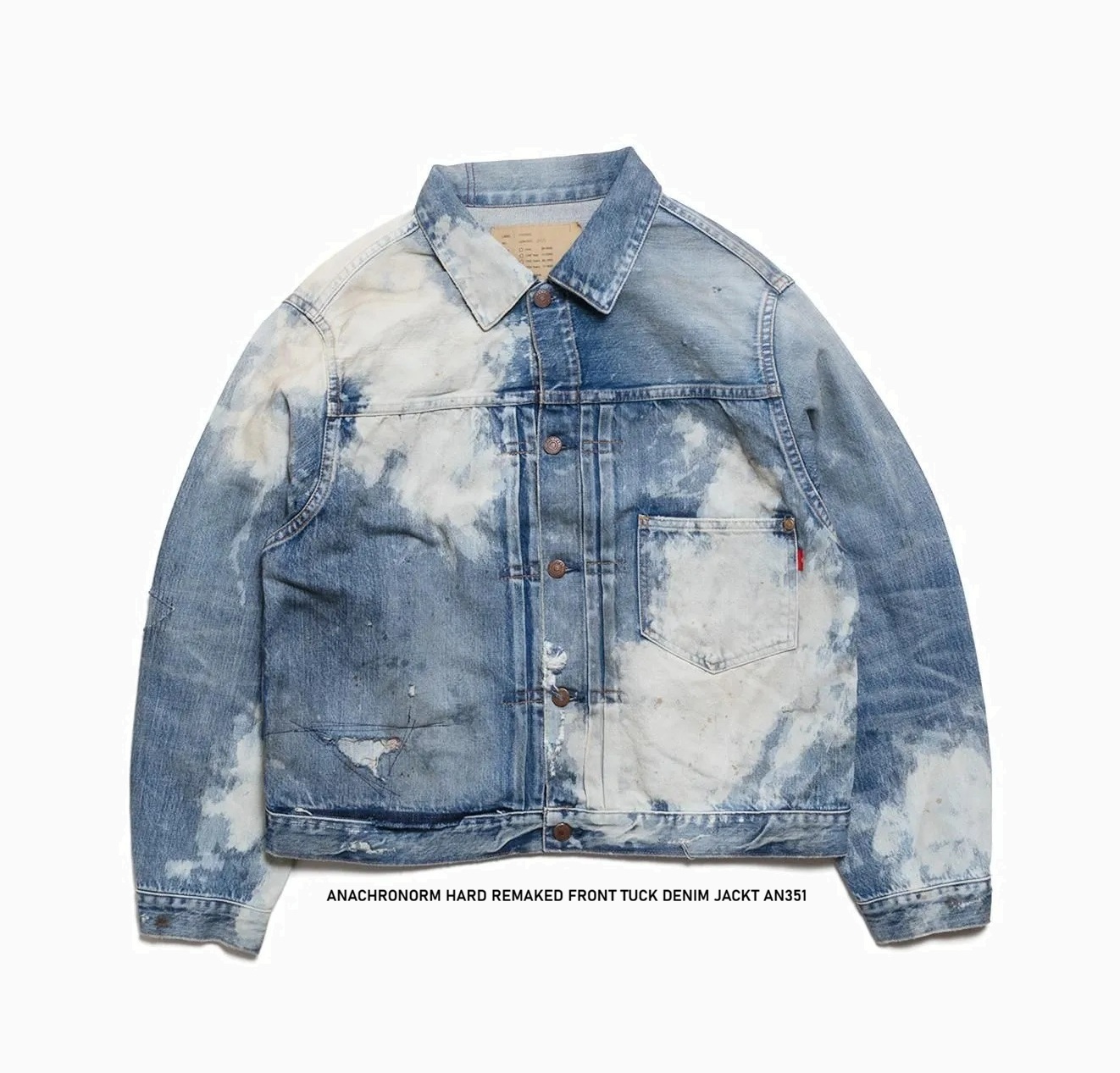 ANACHRONORM HARD REMAKED FRONT TUCK DENIM JACKET AN351 - PRE ORDER ITEM (預訂中)