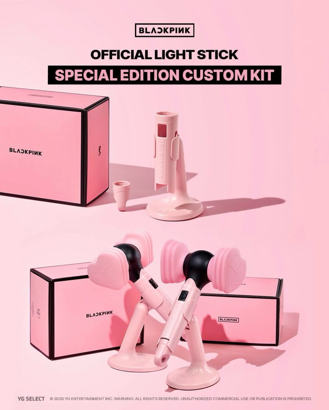 BLACKPINK 特別版官方手燈支架-OFFICIAL LIGHT STICK CUSTOM KIT