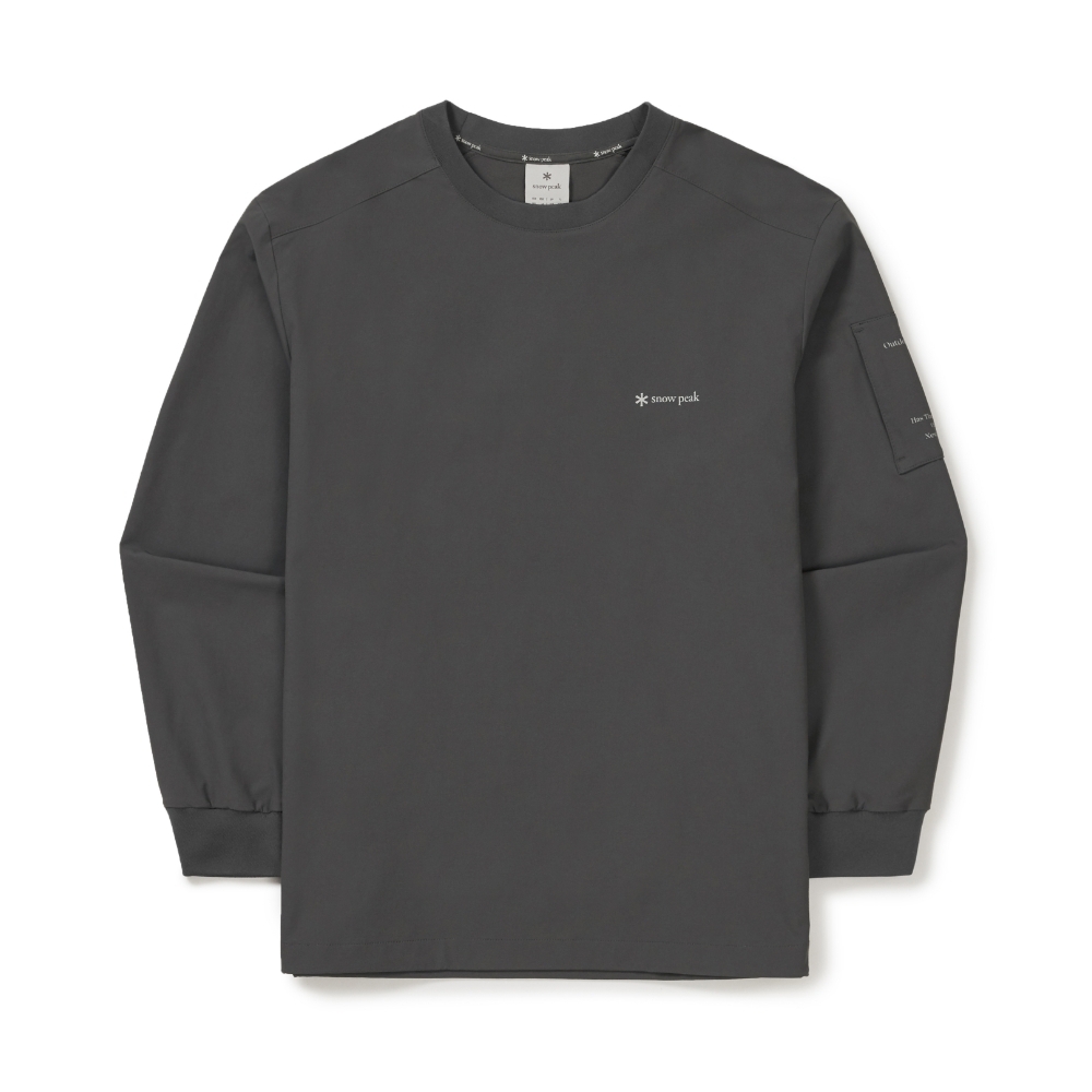 【SnowPeak 雪峰春季新品限時開團🔥 2/6 晚上12:00準時收單～】snow peak Lago Sweatshirt 手臂字串口袋 防水 長袖 S26SMTHT26