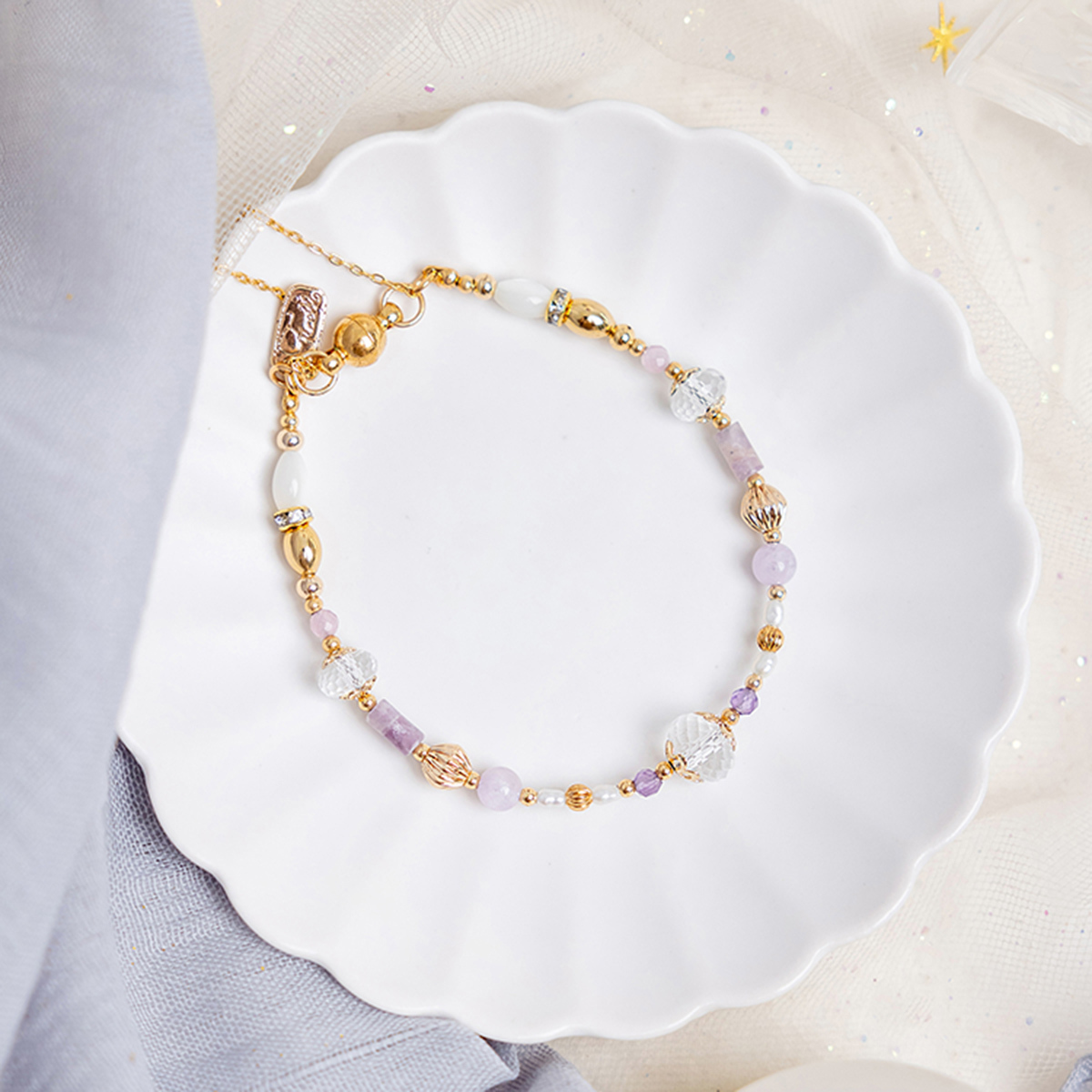 守護石 • 二月誕生石 – 紫水晶 – 手鍊